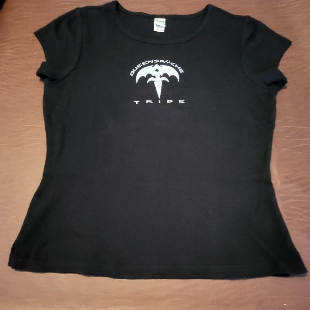 Vintage Queensryche 2003 "Tribe" Tour Concert T-Shirt Black Women's Medium